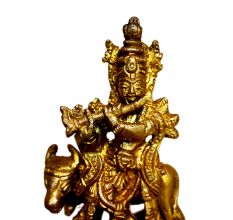 Brass Krishna (Ht-4.1 Inches)