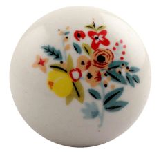 Multicolor Cream Base Ceramic Drawer Knob Online