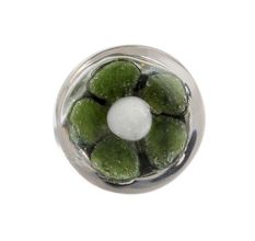Forest Green Glass Wine Stopper Knob