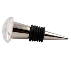 Pink White Flower Glass Wine Stopper