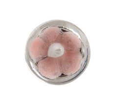 Pink White Flower Glass Wine Stopper