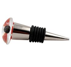 Red Black Flower Glass Wine Stoppre
