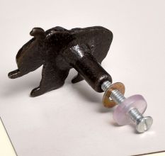 Handmade Elephant Metal Drawer Knob