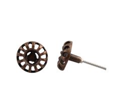 Antique Wheel Floral Metal Cabinet Knobs