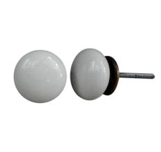 White Round Knob