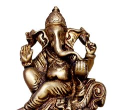 Brass Ganesha (Ht-5.7 Inches)