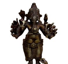 Brass Ganesha (Ht-6.3 Inches)