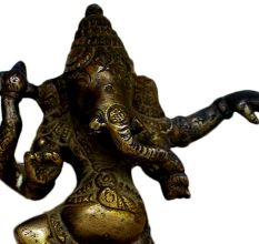 Brass Ganesha (Ht-5.9 Inches)