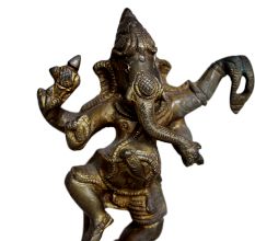 Brass Ganesha (Ht-5.9 Inches)