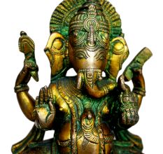 Brass Ganesha (Ht-7.9 Inches)