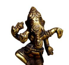 Brass Ganesha (Ht-3.9 Inches)