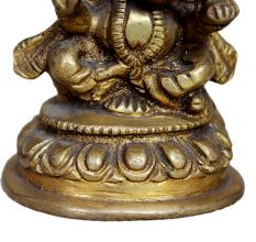 Brass Ganesha (Ht-3.5 Inches)