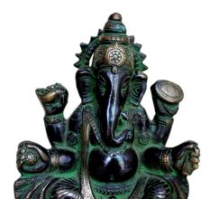 Brass Ganesha (Ht-7.5 Inches)