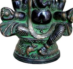 Brass Ganesha (Ht-7.5 Inches)