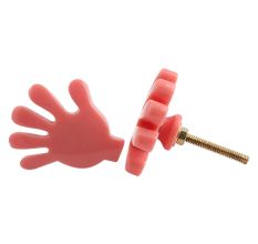 Pink Resin Fingers Cabinet Knob