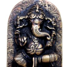 Brass Ganesha (Ht-4.9 Inches)