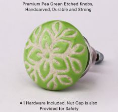 Pea Green Etched Knob