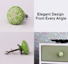 Pea Green Etched Knob
