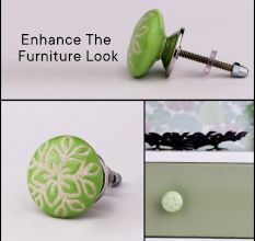 Pea Green Etched Knob