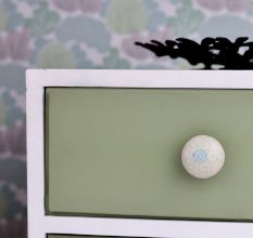 Cream Embossed Ceramic Knob