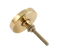 Round Brown Metal and Bone Knob