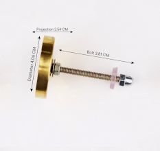 Round Sea Green Metal and Resin Knob