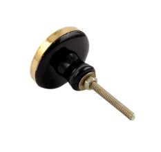 Round Cream Metal and Bone Knob