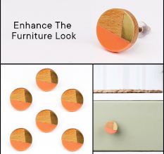 Round Wooden and Resin Knob