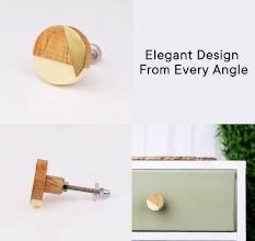 Round Wooden and Resin Knob