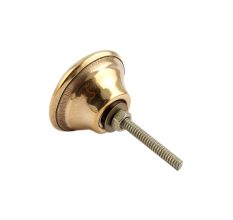 Round Red Stone and Metal Knob