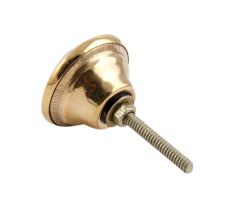 Round Green Stone and Metal Knob