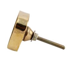 Square Sea Green Bone and Metal Knob