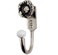 Black Daffodils Ceramic Hooks