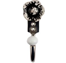 Black Daffodils Ceramic Hooks