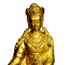 Brass Prince Buddha (Ht-7.3 Inches)