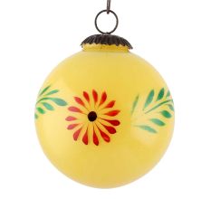 Yellow Round Flower Christmas Hanging