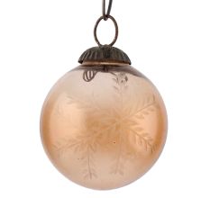 Brown Round Leaf Cut Christmas Hanging Online