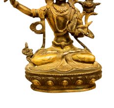 Brass Manjushri (Ht-8.25 Inches)