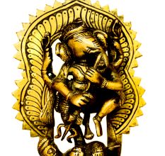 Brass Ganesha (Ht-7.3 Inches)