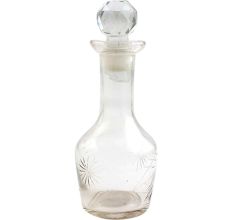 Goblet Leaf Flower Glass Bottle