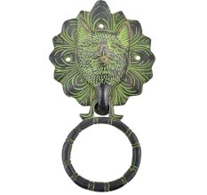 Cat Face Bronze Door Knocker