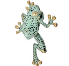 Brass Green Frog Door knocker