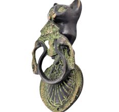 Bronze Black Cat Knocker Ring