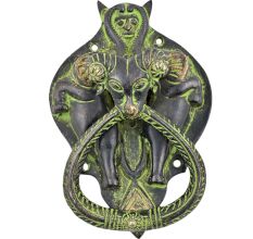 Bronze Deer Two Elephants Knocker
