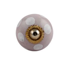 Light Purple Polka Dot Small Dresser Knob