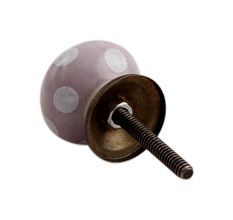 Light Purple Polka Dot Small Dresser Knob