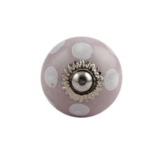 Light Purple Polka Dot Small Dresser Knob