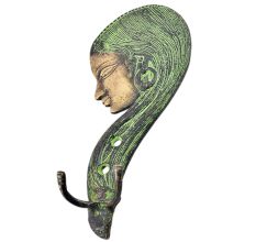 Bronze Face with Long Hair Hooks