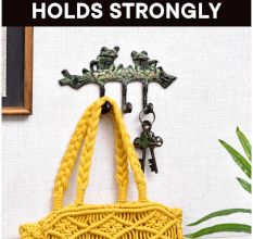 Two Bronze Patina Green Frogs Hooks