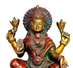 Brass Laxmi (Ht-7.9 Inches)